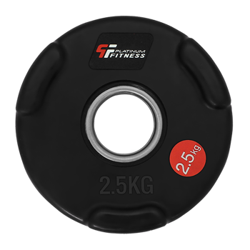 OBCIĄŻENIE OLIMPIJSKIE W GUMIE Z UCHWYTAMI - BLACK 2,5 kg/51,5 mm