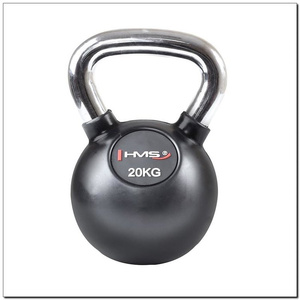 KETTLEBELL ŻELIWNY KGC OGUMOWANY UCHWYT CHROM HMS 