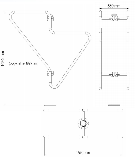 Poręcz równoległa ST-002  FITNESS