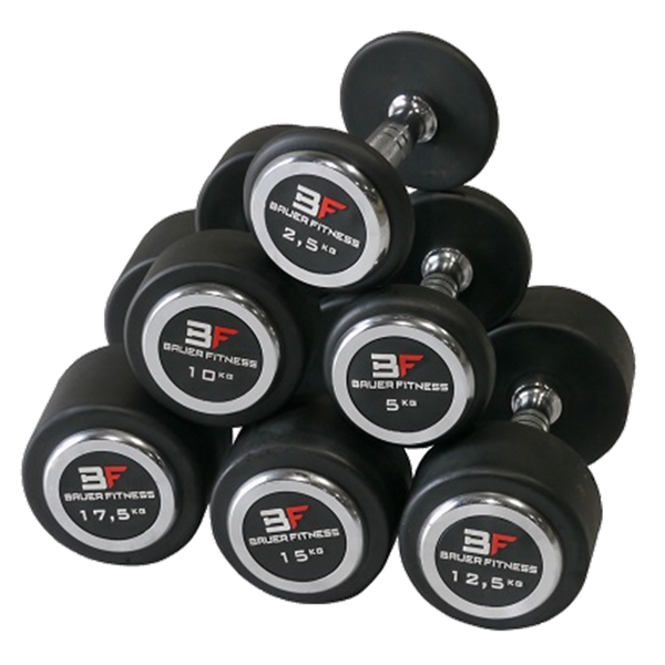 Zestaw hantli stałych ogumowanych 2,5 -50  kg AC-124C