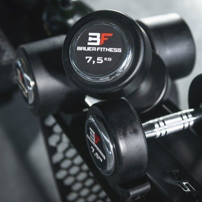 Hantla stała ogumowana 2,5 kg Bauer Fitness