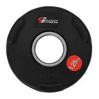 OBCIĄŻENIE OLIMPIJSKIE W GUMIE Z UCHWYTAMI - BLACK 1,25 kg/51,5 mm