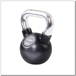 KETTLEBELL ŻELIWNY KGC OGUMOWANY UCHWYT CHROM HMS 