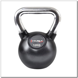 KETTLEBELL ŻELIWNY KGC OGUMOWANY UCHWYT CHROM HMS 