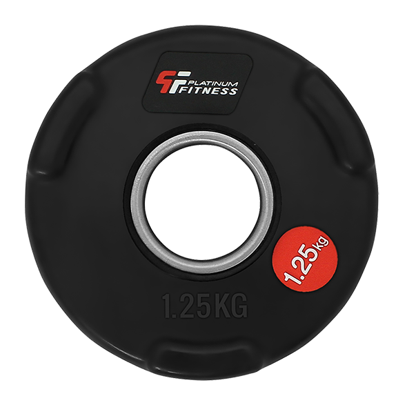 OBCIĄŻENIE OLIMPIJSKIE W GUMIE Z UCHWYTAMI - BLACK 1,25 kg/51,5 mm