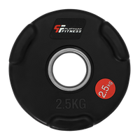 OBCIĄŻENIE OLIMPIJSKIE W GUMIE Z UCHWYTAMI - BLACK 2,5 kg/51,5 mm