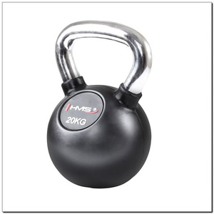 KETTLEBELL ŻELIWNY KGC OGUMOWANY UCHWYT CHROM HMS 