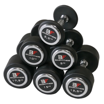 Zestaw hantli stałych ogumowanych 2,5 - 25  kg AC-124A