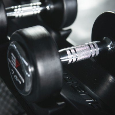 Hantla stała ogumowana 2,5 kg Bauer Fitness