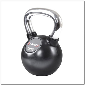 KETTLEBELL ŻELIWNY KGC OGUMOWANY UCHWYT CHROM HMS 