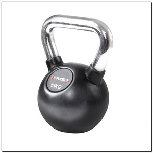 KETTLEBELL ŻELIWNY KGC OGUMOWANY UCHWYT CHROM HMS 