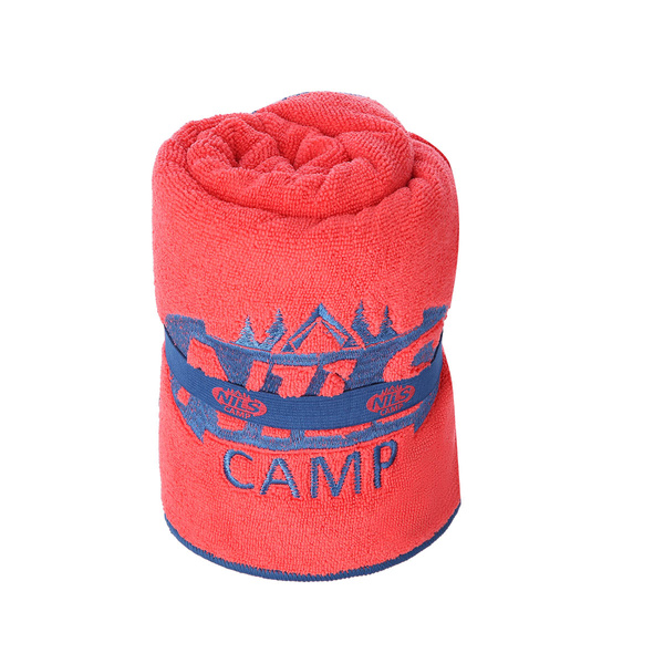 NCR01 CZERWONY RĘCZNIK FROTTE 160x80 cm NILS CAMP