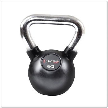 KETTLEBELL ŻELIWNY KGC OGUMOWANY UCHWYT CHROM HMS