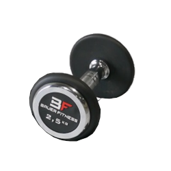 Hantla stała ogumowana 2,5 kg Bauer Fitness