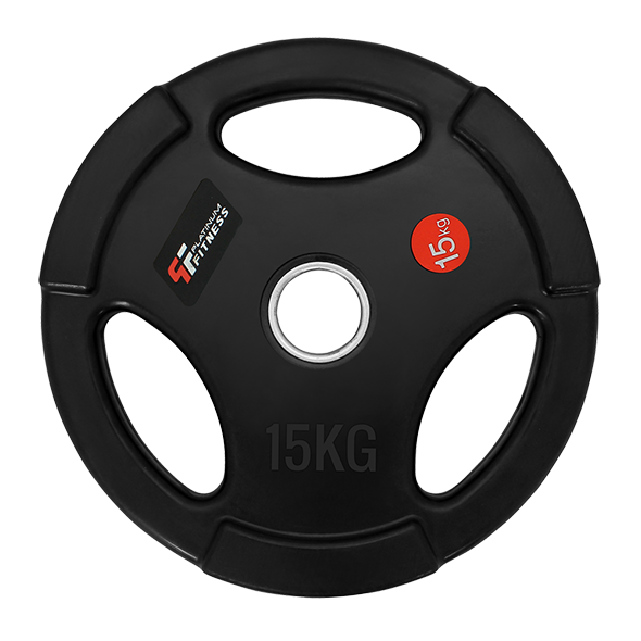 OBCIĄŻENIE OLIMPIJSKIE W GUMIE Z UCHWYTAMI - BLACK 15 kg/51,5 mm