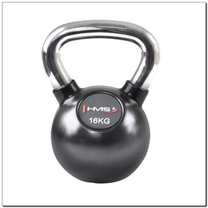 KETTLEBELL ŻELIWNY KGC OGUMOWANY UCHWYT CHROM HMS 