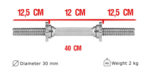 Gryfik krótki 40 cm fi 30 mm